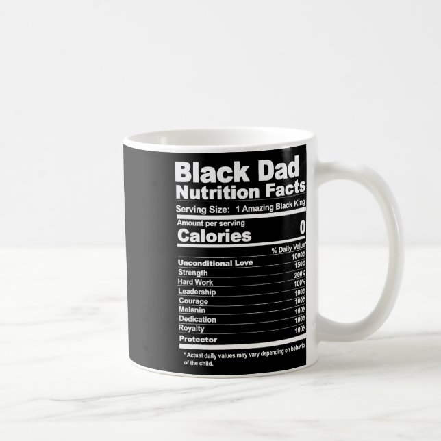 Taza De Café Hechos de nutrición de papá (Derecha)