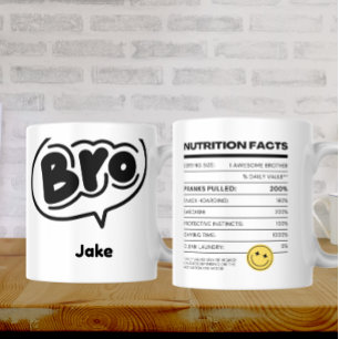 Taza De Café Hechos de nutrición: risas y café - buen hermano