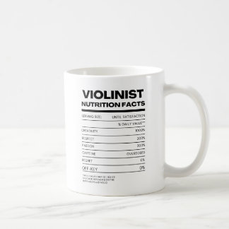 Taza De Café Hechos de nutrición violinista café Mug