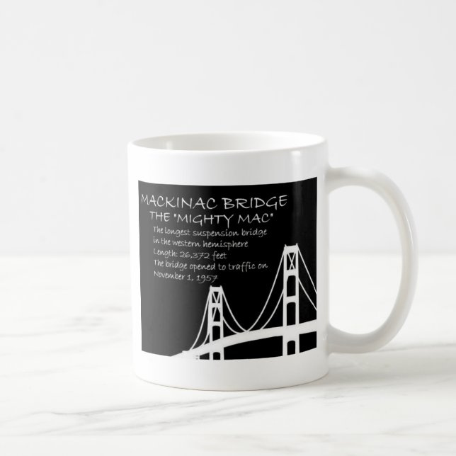 Taza De Café Hechos del puente Mackinac (Derecha)