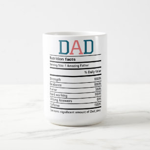 Taza De Café Hechos divertidos sobre la nutrición en papá