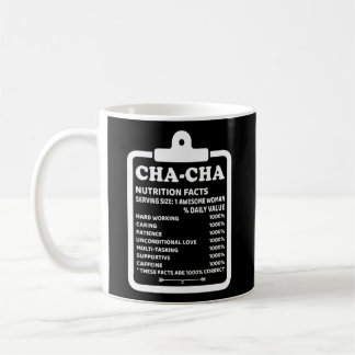 Taza De Café Hechos Nutricionales De Cha-Cha Abuela