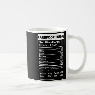 Taza De Café Hechos nutricionales de esquí descalzo 