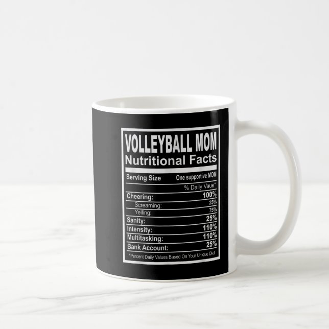 Taza De Café Hechos nutricionales de la madre del voleibol (Derecha)