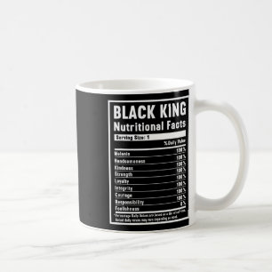 Taza De Café Hechos nutricionales del Rey Negro Historia negra