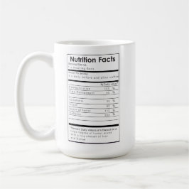 Taza De Café Hechos nutricionales divertidos de un gran softwar