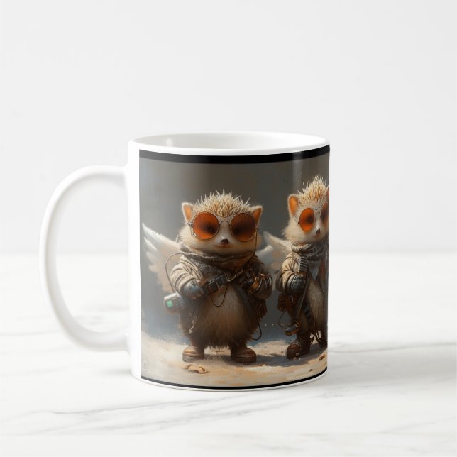 Taza De Café Hedgehog Angel Punks 15oz Mug (Izquierda)