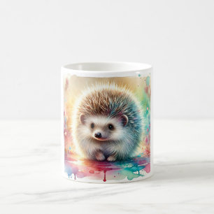 Taza De Café Hedgehog in Nature 061124AREF119 - Watercolor
