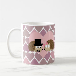 Taza De Café Hedgehog Love with Hearts