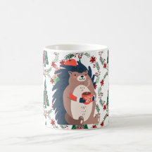 Hedgehog Navidades Cute
