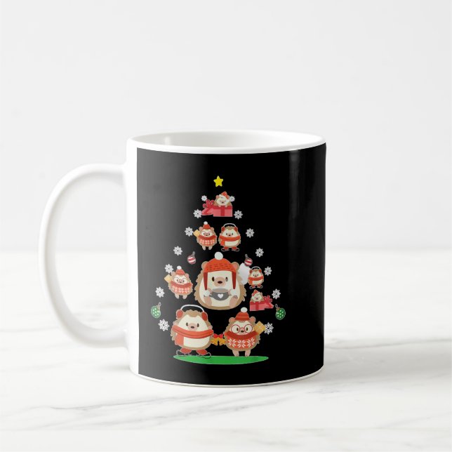 Taza De Café Hedgehog Ornament Christmas Tree Funny Navidades X (Izquierda)