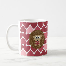 Taza De Café Hedgehog y corazones