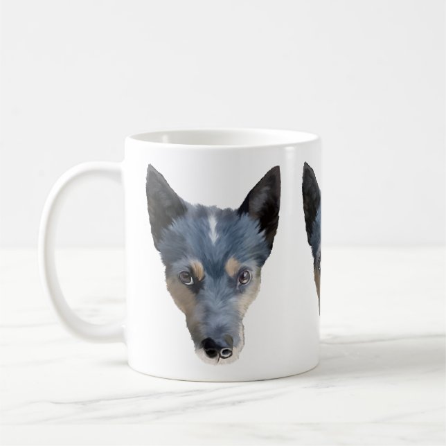 Taza De Café Heeler azul/perro australiano del ganado (Izquierda)