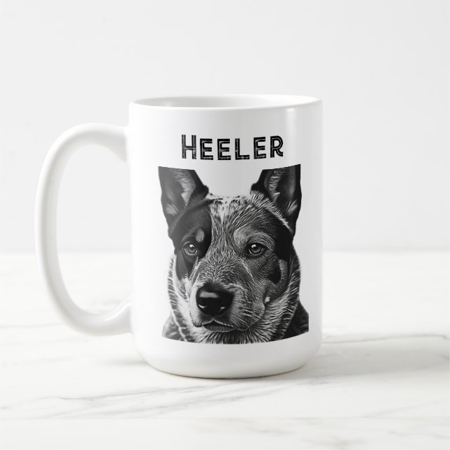 Taza De Café Heeler Blue Heeler Dog (Izquierda)