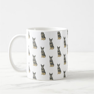 Taza De Café Heeler Cattledog (Blue Black Tan)