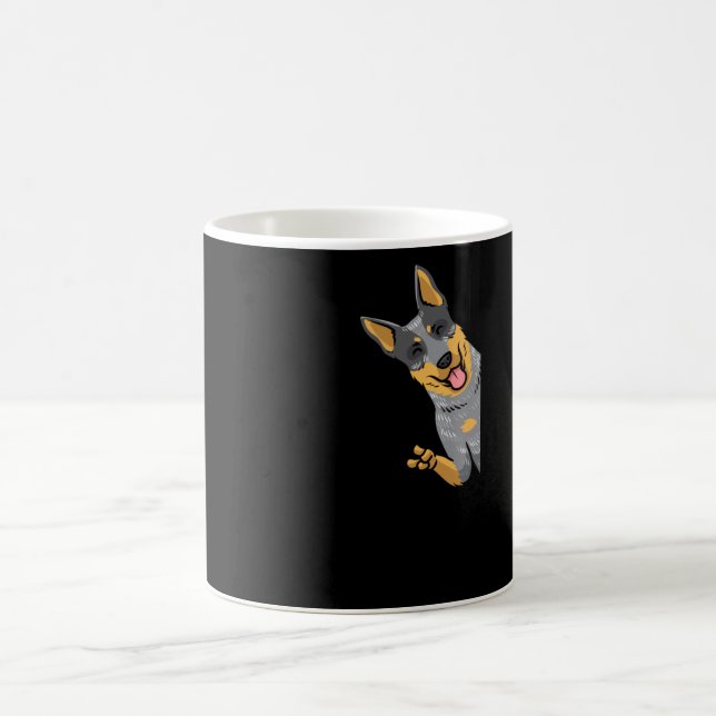 Taza De Café Heeler de perro de ganado australiano (Centro)