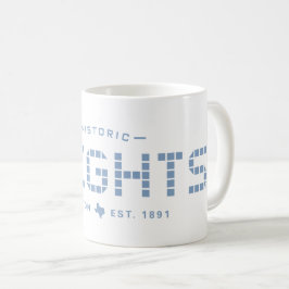 Taza De Café Heights Tile, Blue Tile, Large, Houston Heights