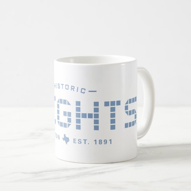 Taza De Café Heights Tile, Blue Tile, Large, Houston Heights (Anverso derecho)