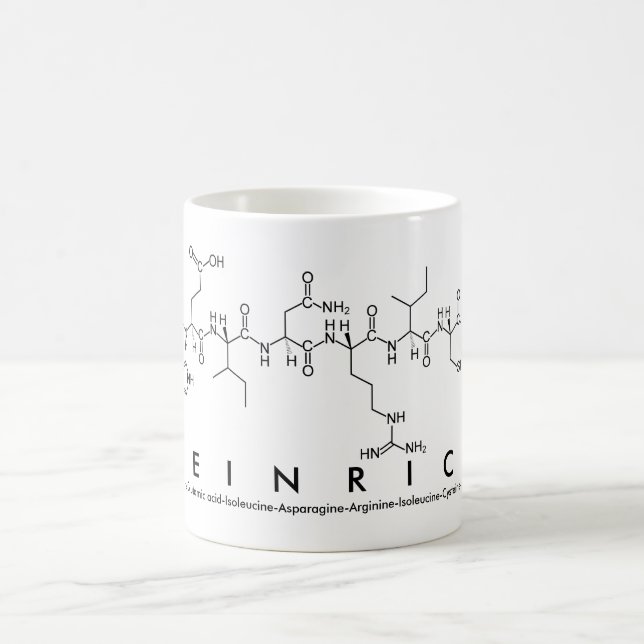 Taza De Café Heinrich peptide nombre mug (Centro)