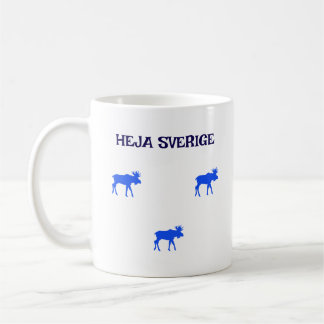 Taza De Café Heja Sverige anpassningsbar mugg med tre älgar