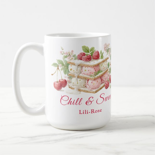 Taza De Café Helado Crema Sandwich Día de Agua Café Mug (Izquierda)