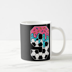 Taza De Café Helado de fútbol goteo juventud noveno cumpleaños 