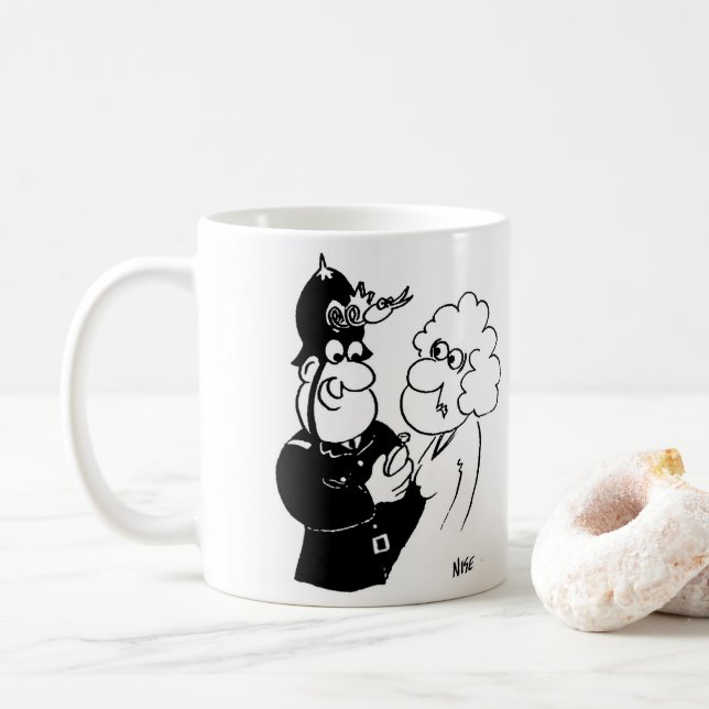 Taza De Café Helado de policía (Con donut)