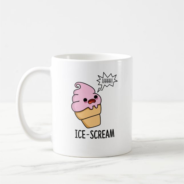 Taza De Café Helado Funny Helado Crema Cone Pun (Izquierda)
