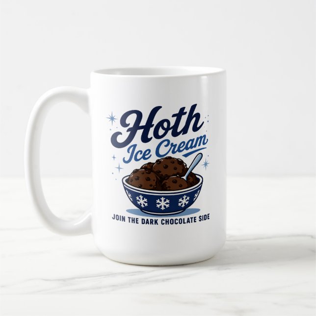 Taza De Café Helado Hoth Chocolate Oscuro Divertido (Izquierda)