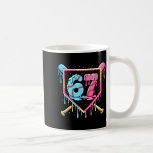 Taza De Café Helado que gotea béisbol 67 divertido seis siete m