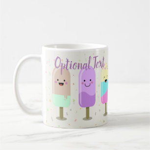 Taza De Café Helados Felices Barras Sonrientes y Bicicletas
