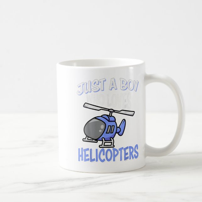 Taza De Café Helicóptero Ama A Los Niños Solo Un Niño Que Ama H (Derecha)