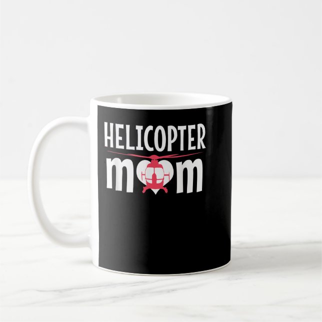 Taza De Café Helicóptero Mamá Piloto Aeronaves de Aviación Da d (Izquierda)