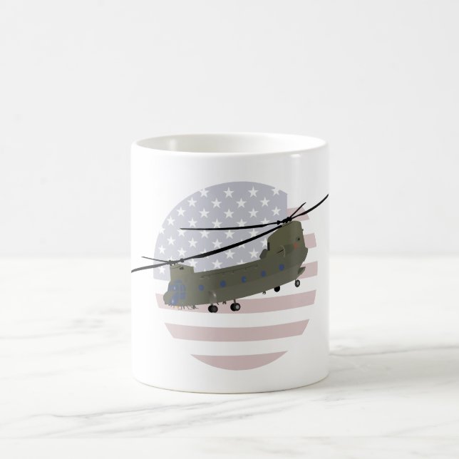 Taza De Café Helicóptero militar CH-47 Chinook (Centro)