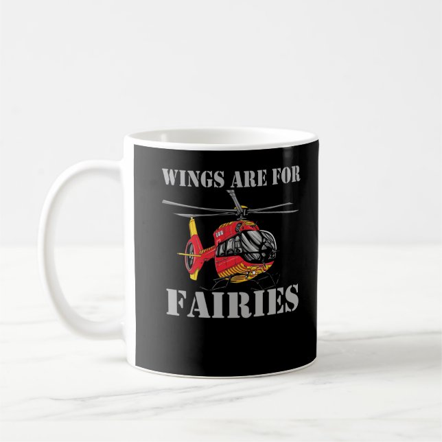 Taza De Café Helicóptero Vigilando a niños Hombres Helicóptero  (Izquierda)