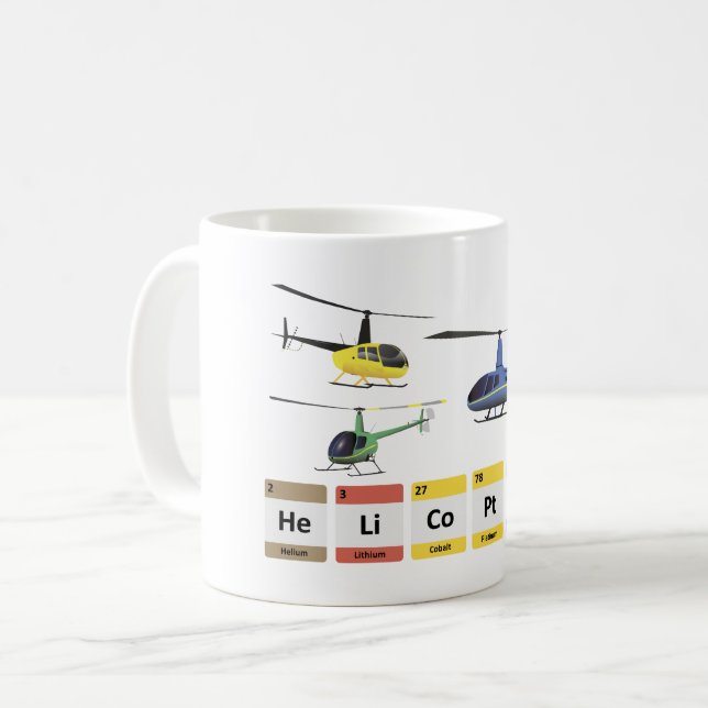 Taza De Café Helicópteros civiles ligeros química (Anverso izquierdo)
