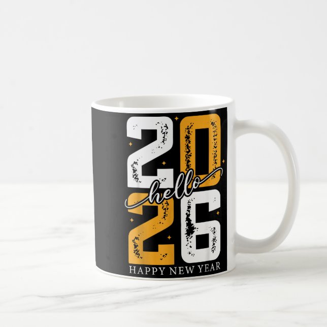 Taza De Café Hello 2026 Happy New Year 2026 New Year's Eve Part (Derecha)