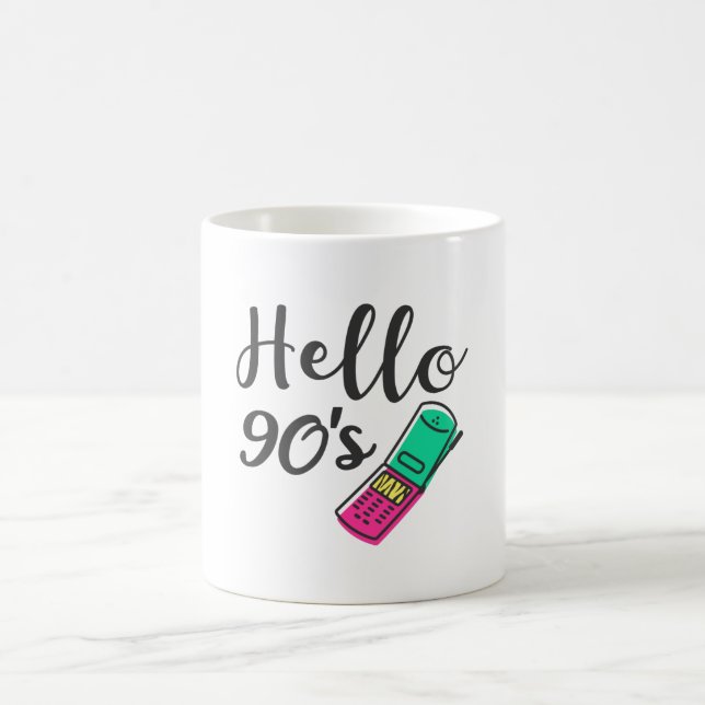 Taza De Café Hello 90s Cellphone (Centro)
