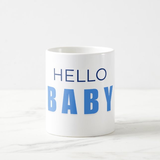 Taza De Café Hello Baby boy Shower Mug (Centro)