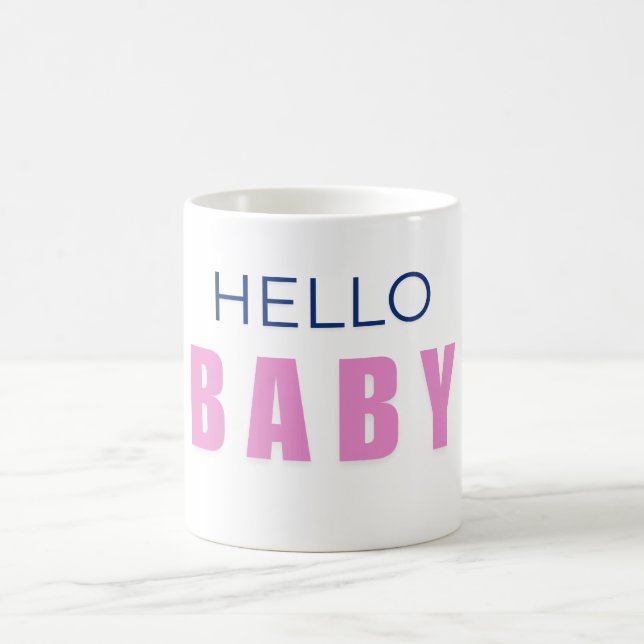 Taza De Café Hello Baby Shower Mug (Centro)