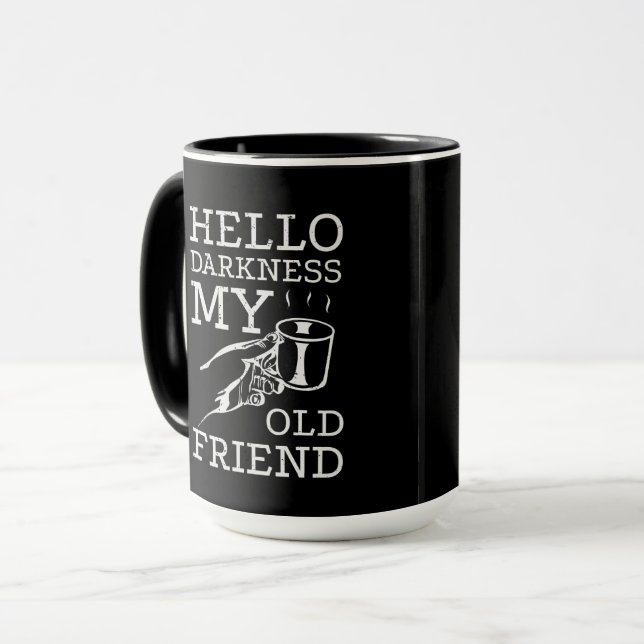 Taza de café Hello Darkness My Old Friend (Anverso izquierdo)