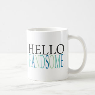 TAZA DE CAFÉ HELLO HANDSOME COMPLIMENTA EXPRESIONES SENTIMIENTO