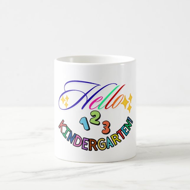 Taza De Café Hello Kindergarten Teacher Mug,Back to School gift (Centro)