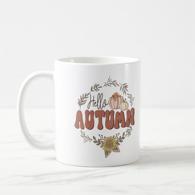 Taza De Café Hello Otumn Personalizado (Izquierda)