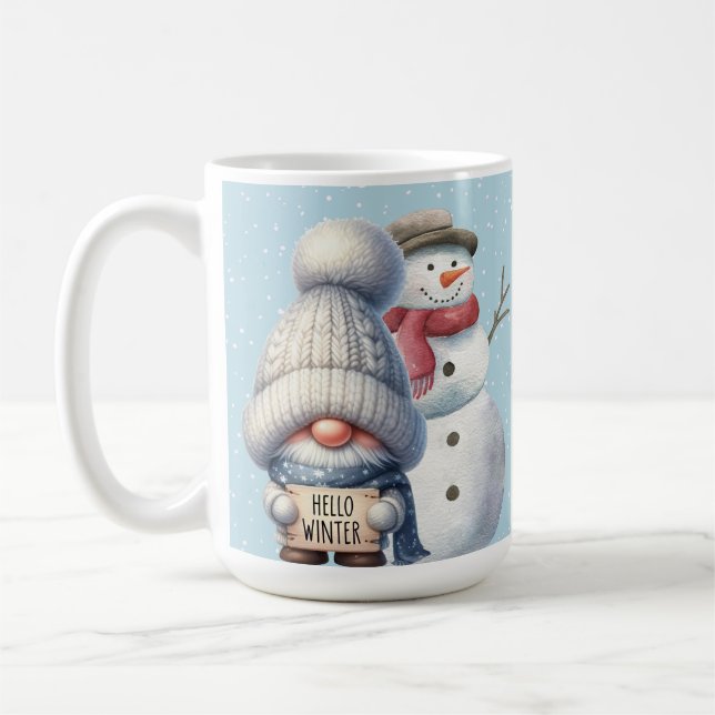Taza De Café Hello Winter Gnome Mug (Izquierda)