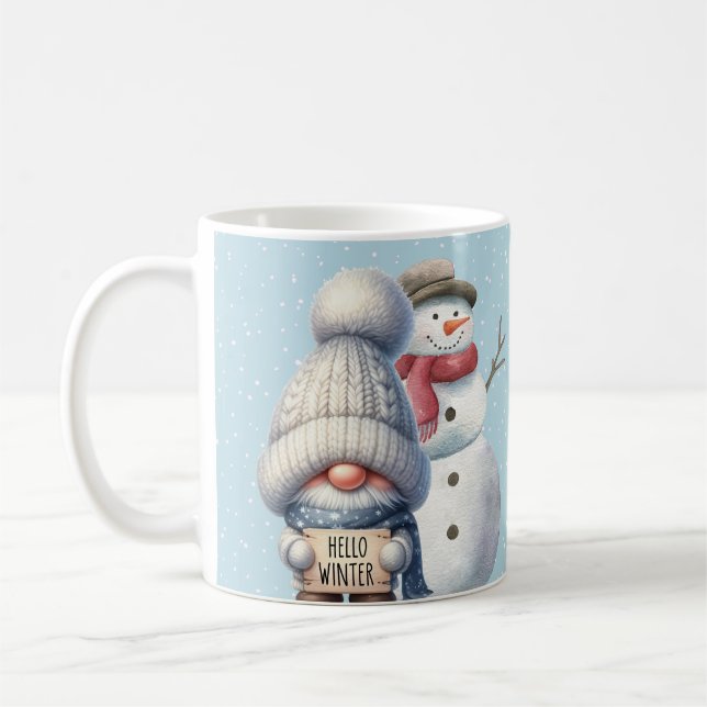 Taza De Café Hello Winter Gnome Mug (Izquierda)
