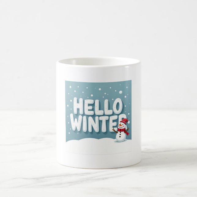 Taza De Café Hello Winter Snowman Mug (Centro)