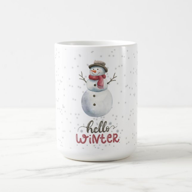 Taza De Café "Hello Winter" Snowman mug (Centro)