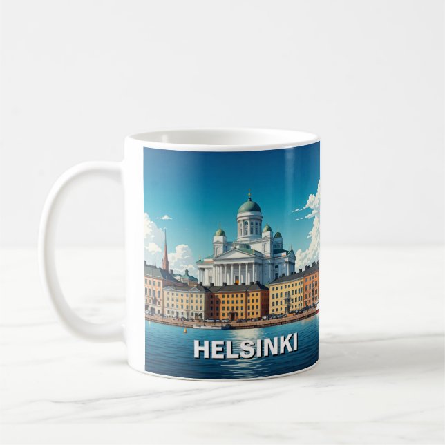 Taza De Café Helsinki Finlandia Viaje (Izquierda)