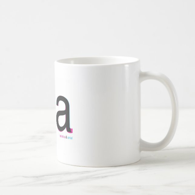 Taza De Café Helvética contra té arial (Derecha)